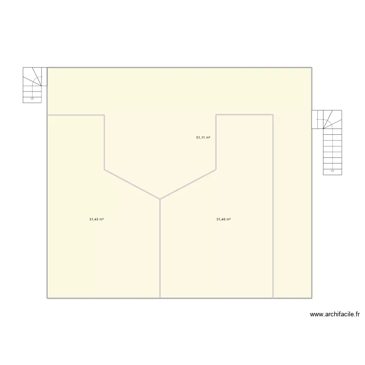 maison moulin. Plan de 3 pièces et 114 m²