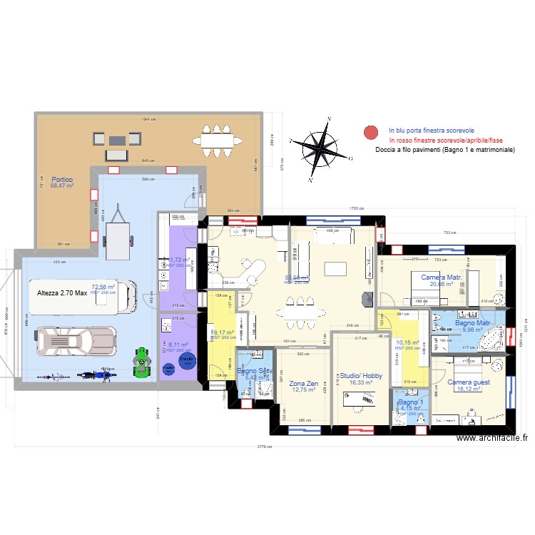 Angera_9f. Plan de 14 pièces et 309 m2