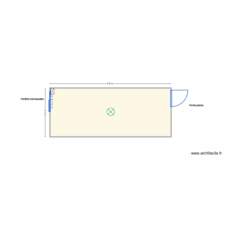 V515. Plan de 1  et 14 m²