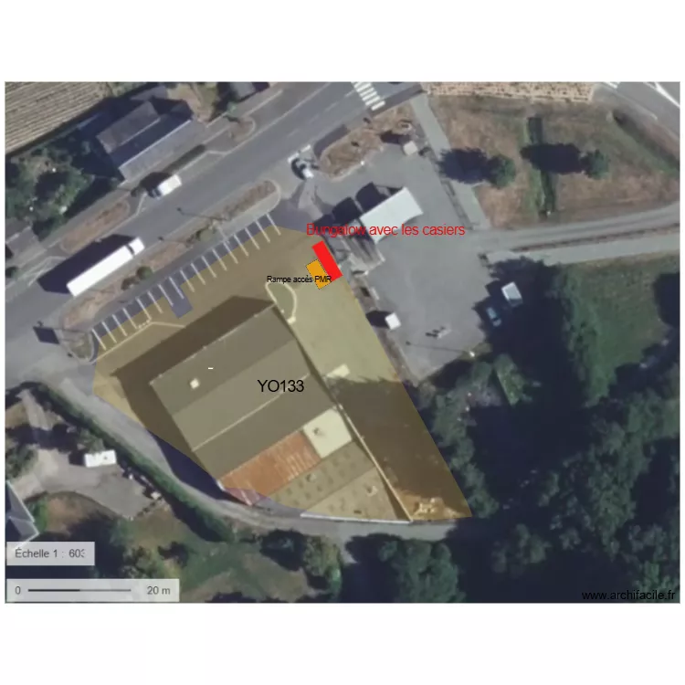 Casiers emplacement. Plan de 