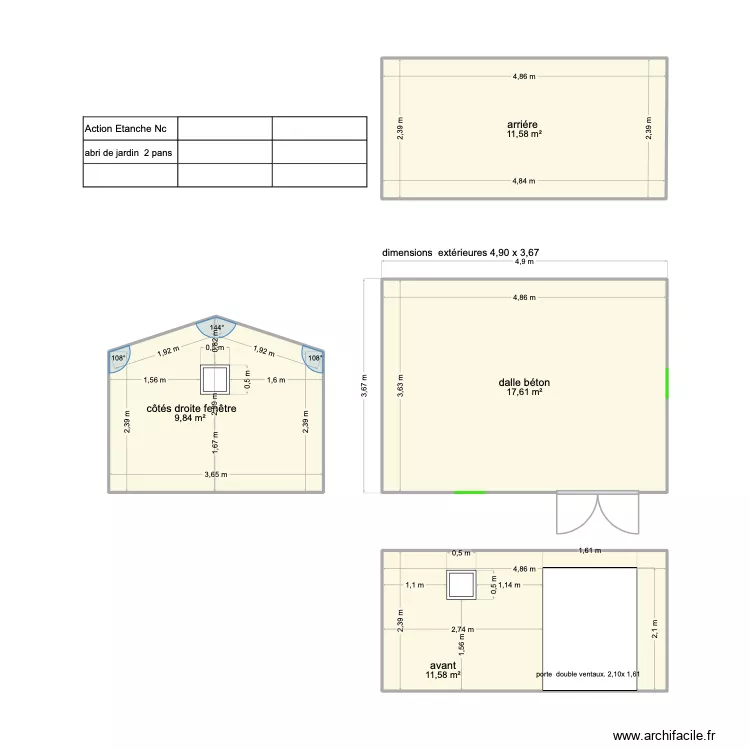 dock ae. mez. Plan de 