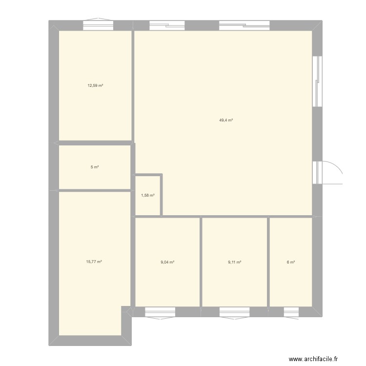 client nabaes . Plan de 8 pièces et 108 m2