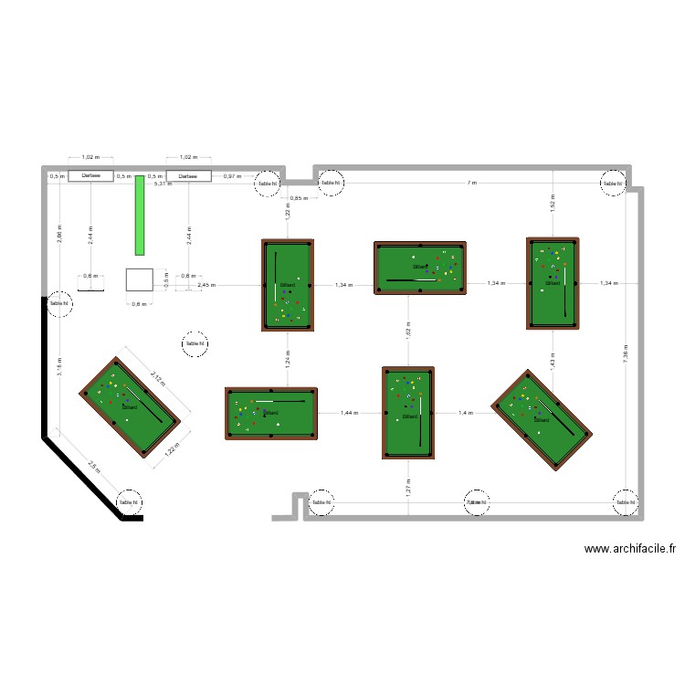 salle billard 2. Plan de 0 pièce et 0 m2