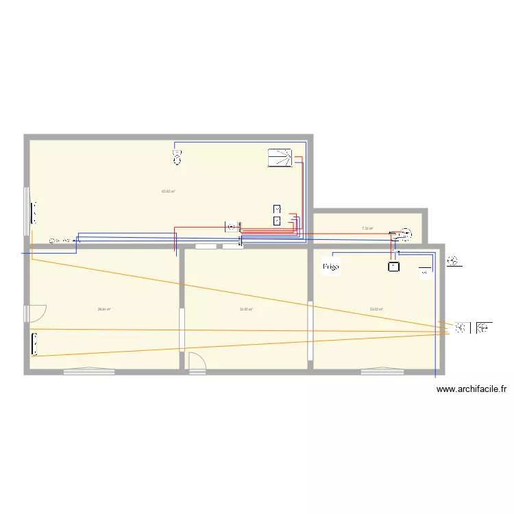 Bordezac. Plan de 5  et 177 m²