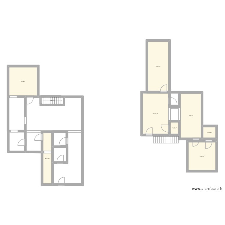 STEAM 2. Plan de 9 pièces et 80 m2