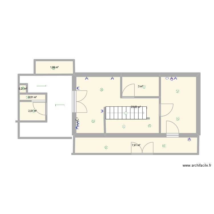 plan le port. Plan de 7 pièces et 39 m2