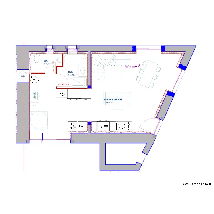 Chez moi RDC. Plan de 0 pièce et 0 m2