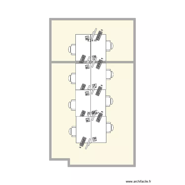 petite salle. Plan de 2 pièces et 32 m² petite salle. Plan de 2 pièces et 32 m²