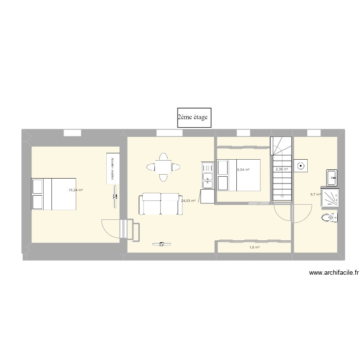 2eme Etage ALEXIS. Plan de 0 pièce et 0 m2