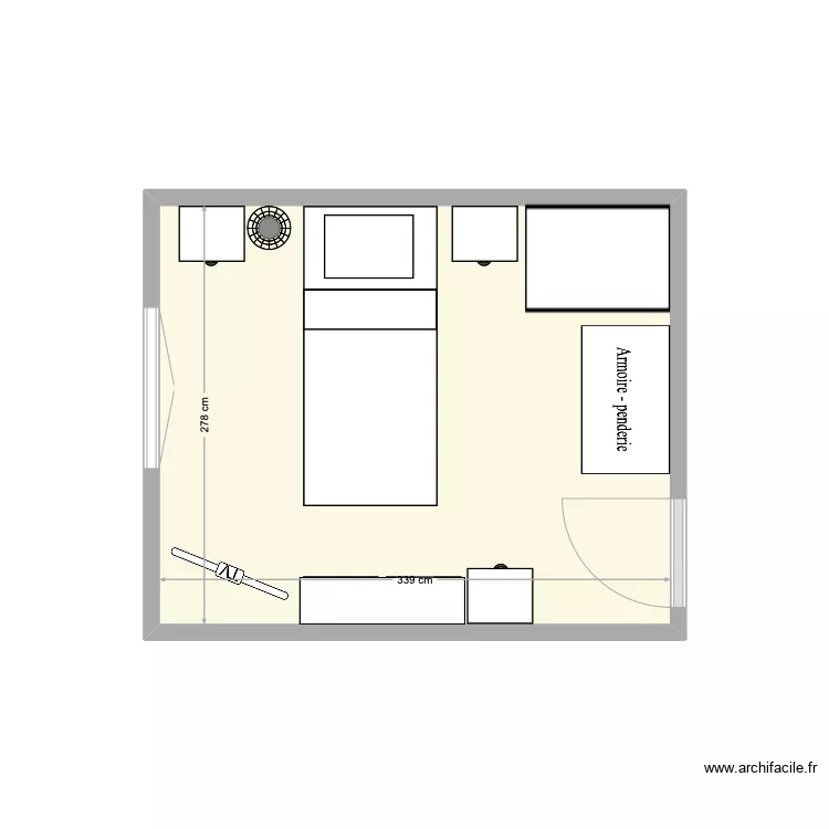 Chambre. Plan de 