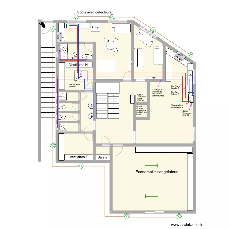 B&acirc;timent employ&eacute;s R+1. 1. Plan de 