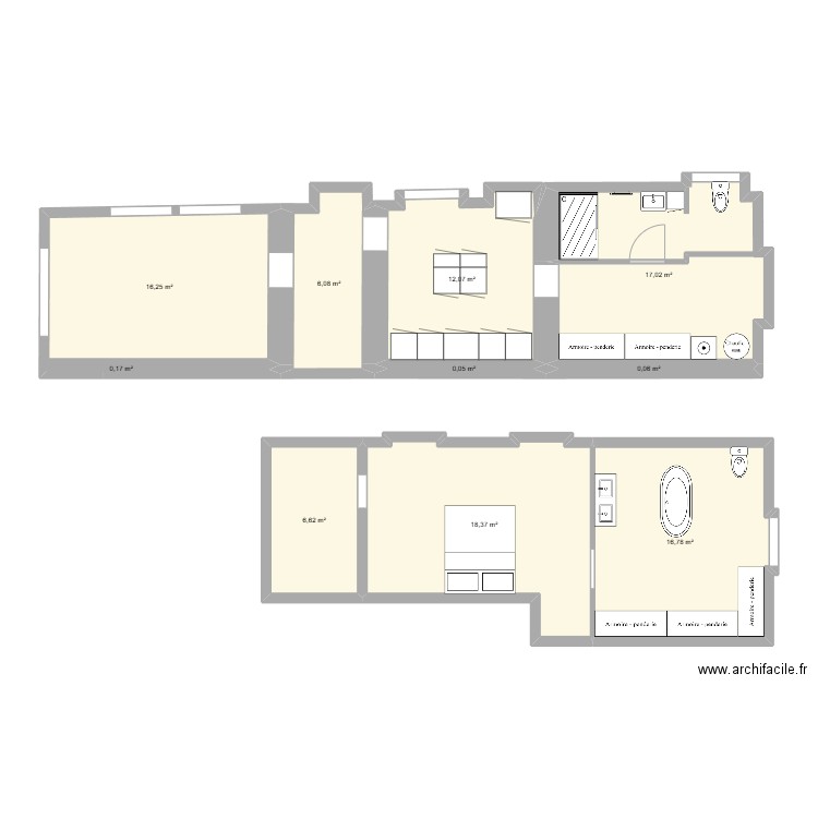didier jean. Plan de 10 pièces et 93 m2