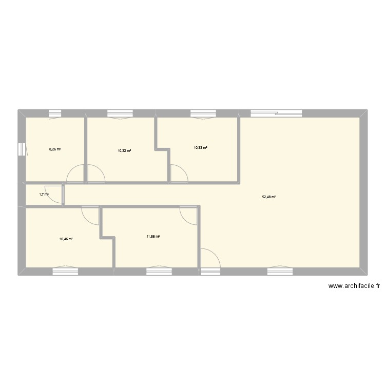 Maison F5 105m². Plan de 7 pièces et 105 m2