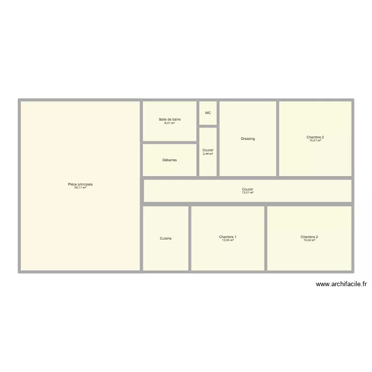 Maison C&eacute;line et C&eacute;dric. Plan de 11  et 146 m²