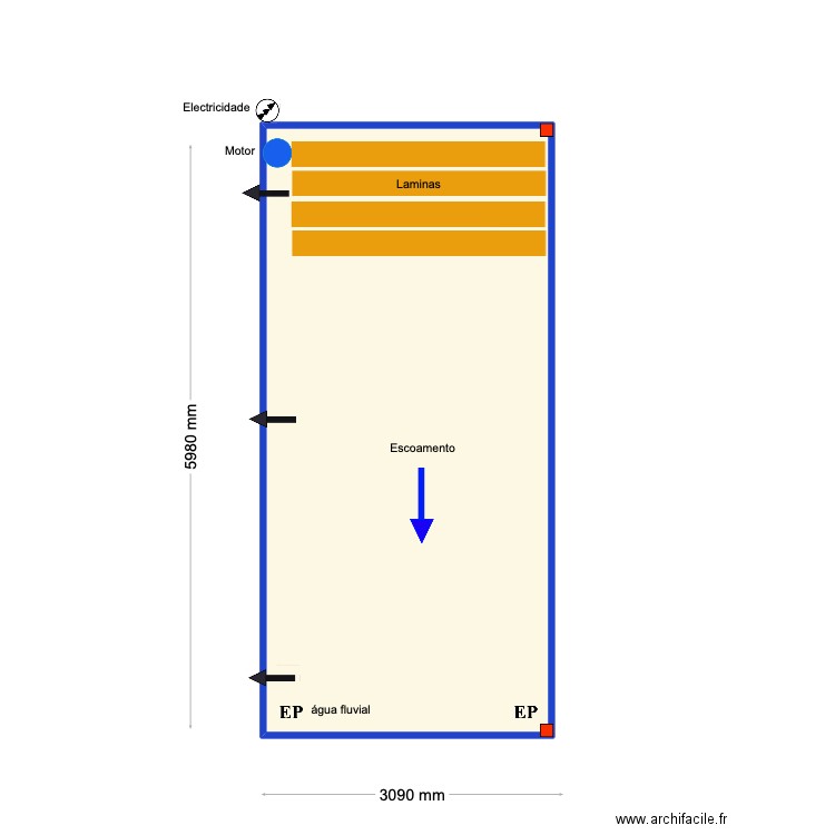Maria Fonseca. Plan de 1 pièce et 18 m2