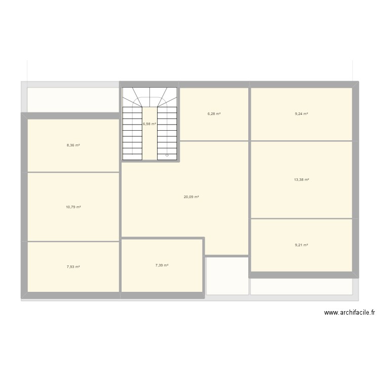 yildrim. Plan de 22 pièces et 235 m2