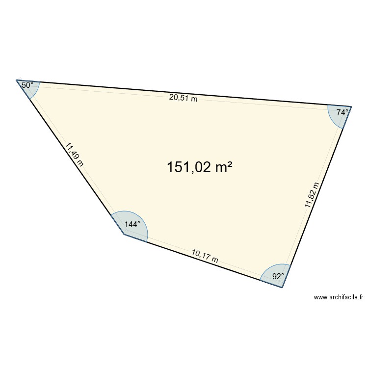 Catherine. Plan de 1 pièce et 151 m2