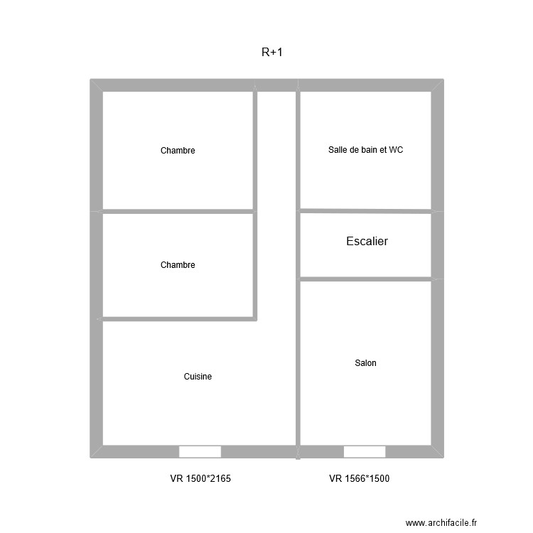 REYNAUD Marguerite. Plan de 6 pièces et 51 m2