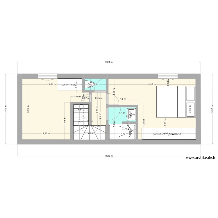 10_F3_R1_V4. Plan de 5 pièces et 26 m2