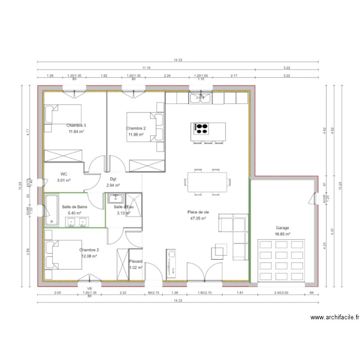 maison familial. Plan de 0 pièce et 0 m2