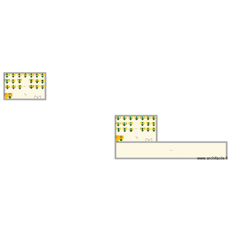 diapo angllais. Plan de 3 pièces et 205 m2