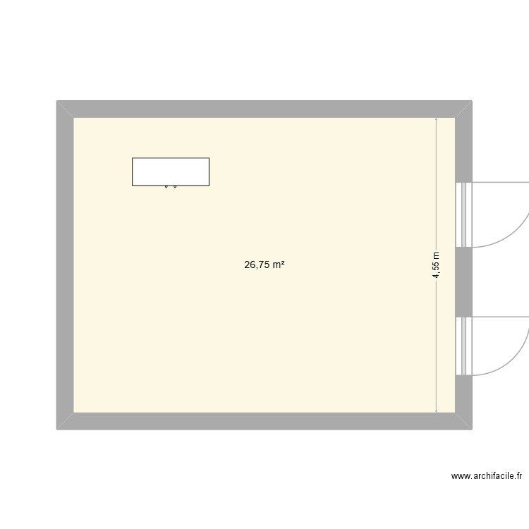 Test 2. Plan de 1 pièce et 27 m2