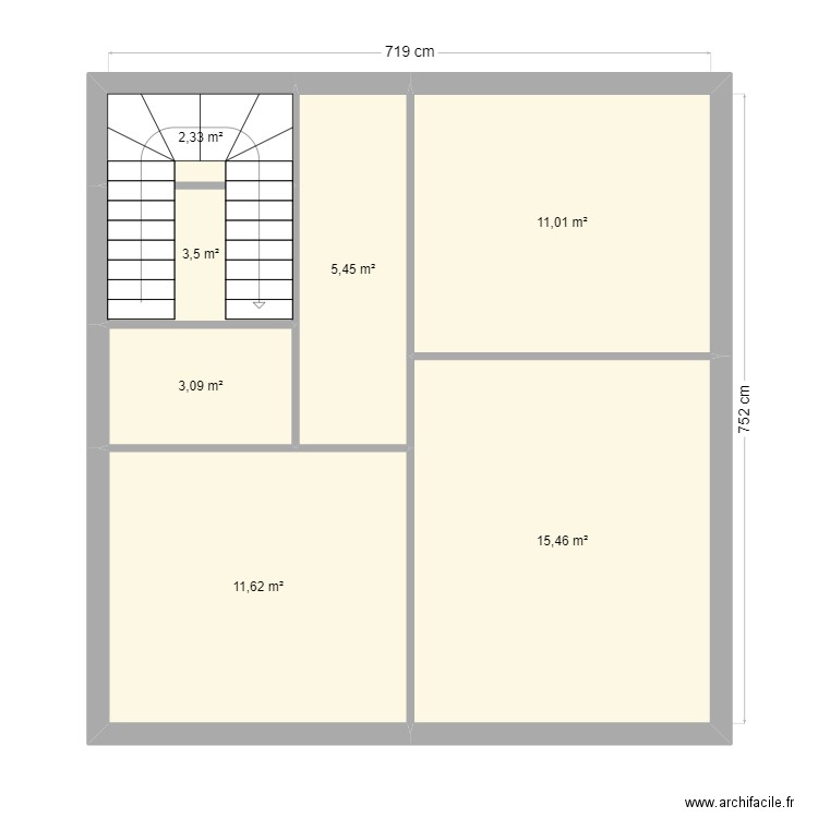 damelet. Plan de 0 pièce et 0 m2