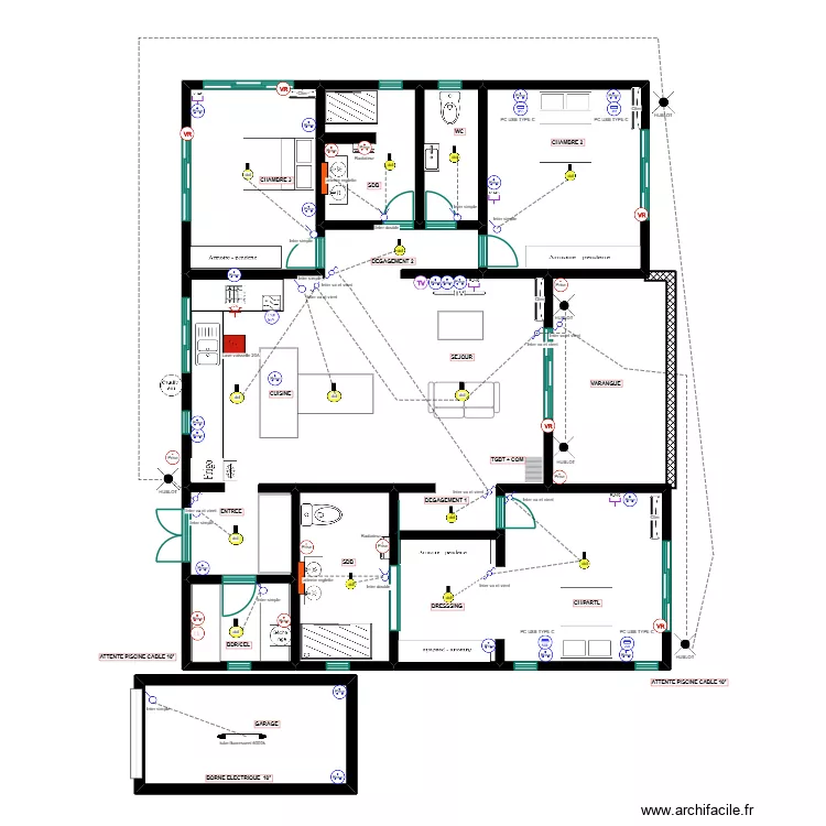 PLAN LANGLADE. Plan de 7 et 137 m² PLAN LANGLADE. Plan de 7 et 137 m²