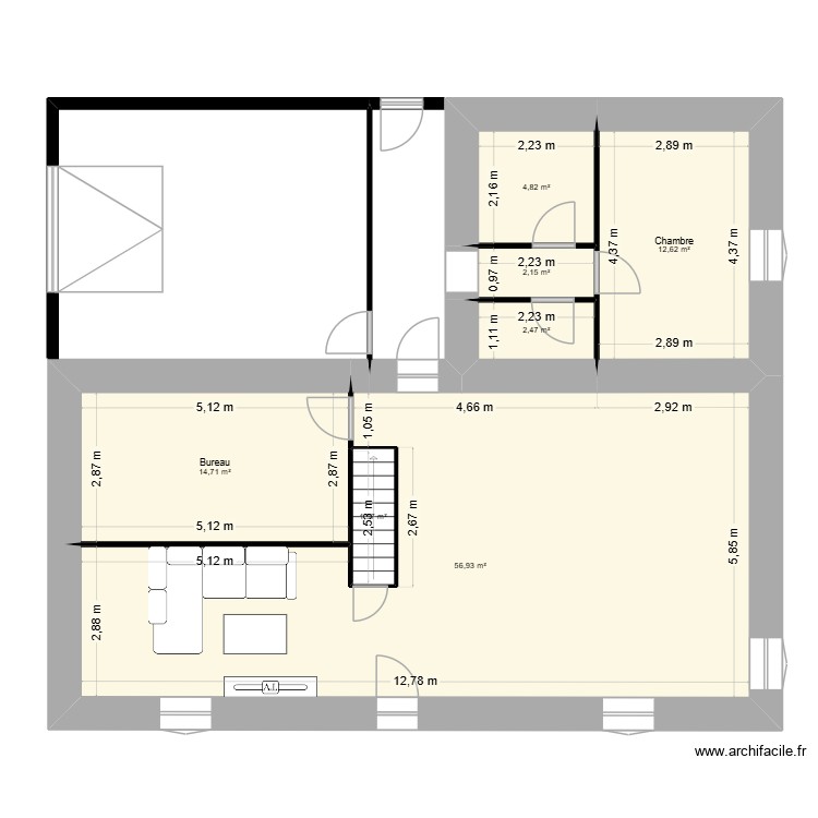 La Crenessi&egrave;re rdc. Plan de 0 pièce et 0 m2