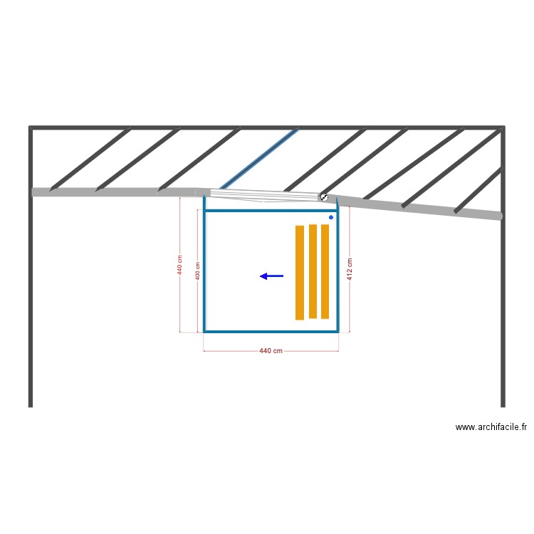 Dos santos 1 ANDAR Hauban . Plan de 5 pièces et 36 m2