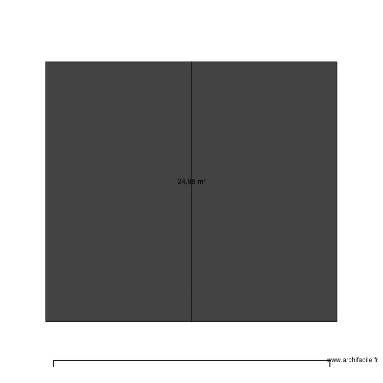 Garage. Plan de 1 pièce et 25 m2