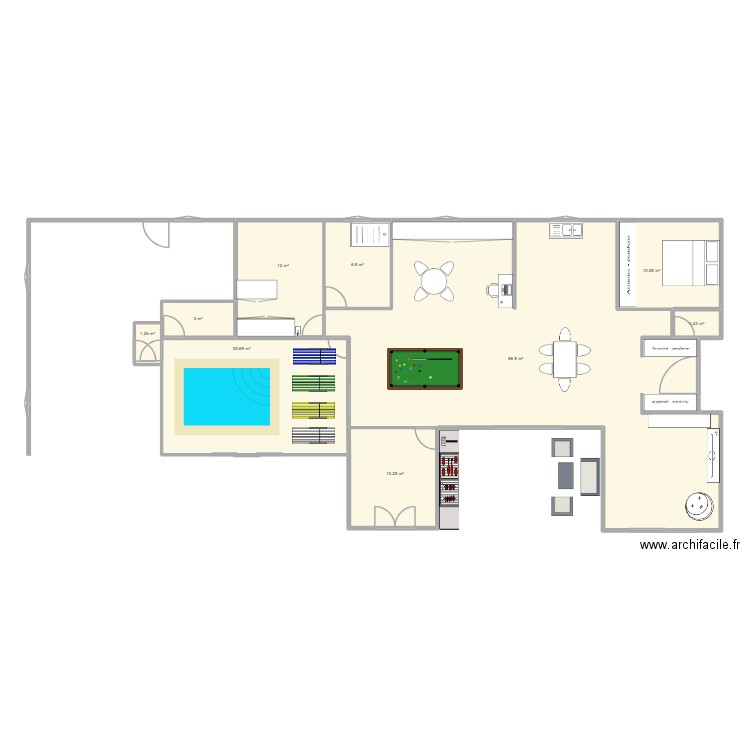 maison def. Plan de 9 pièces et 158 m2