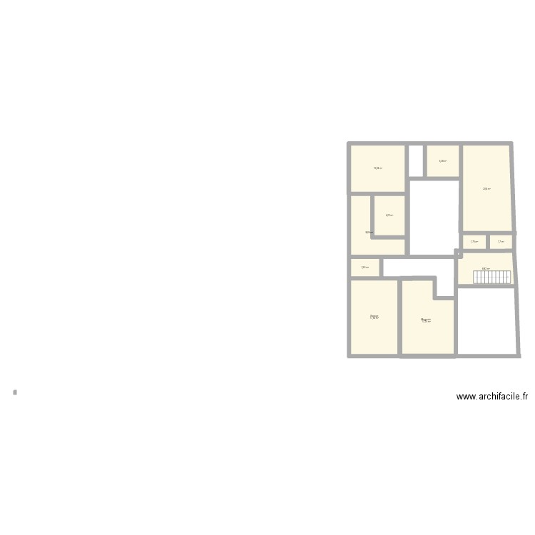Maison 2 rdc. Plan de 11 pièces et 104 m2