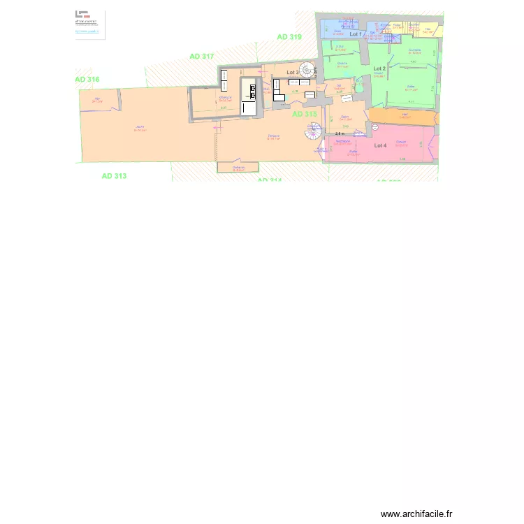 Verdun. Plan de 1 et 5 m² Verdun. Plan de 1 et 5 m²