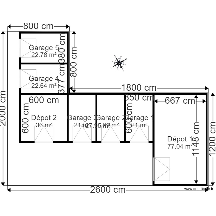 Virginal Garages. Plan de 8 pièces et 596 m2