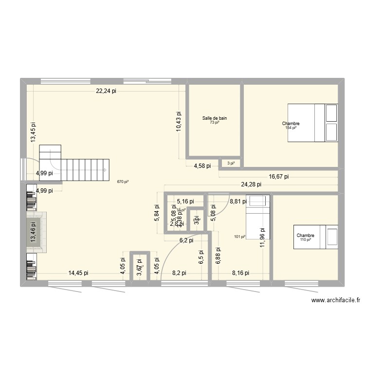 RDC 27-10-2025. Plan de 9 pièces et 106 m2