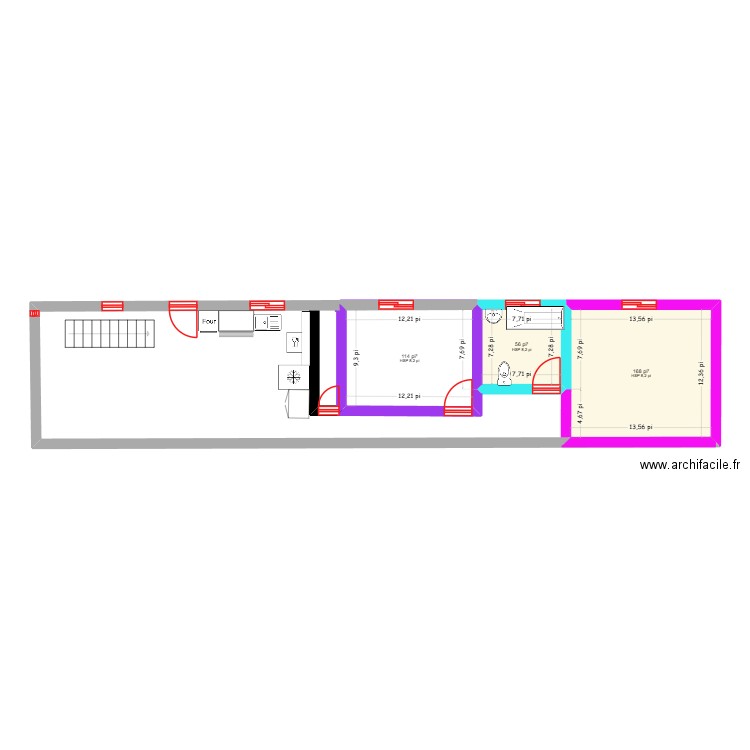 sweeet home. Plan de 3 pièces et 31 m2