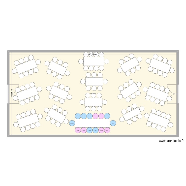 Mariage. Plan de 1 pièce et 204 m2
