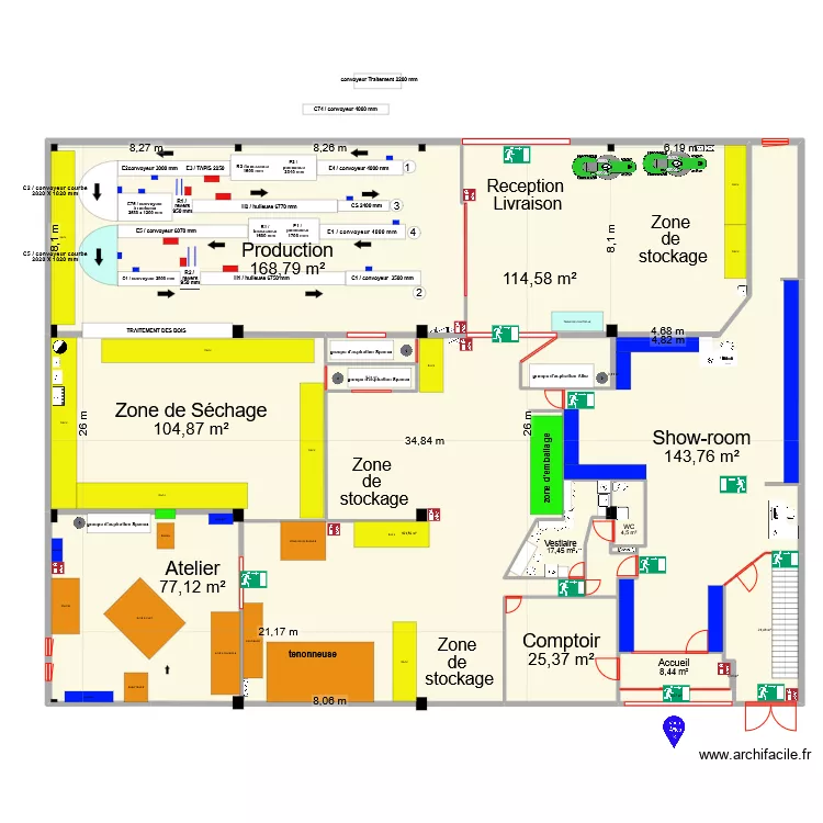 D&eacute;pot S&egrave;vres. Plan de 