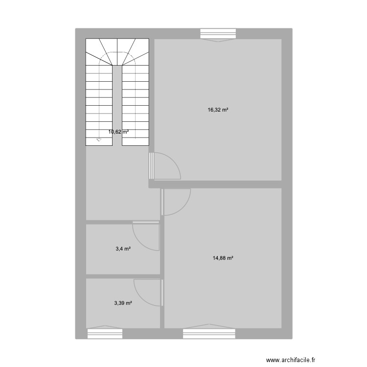 CSE 1ER. Plan de 5 pièces et 49 m2