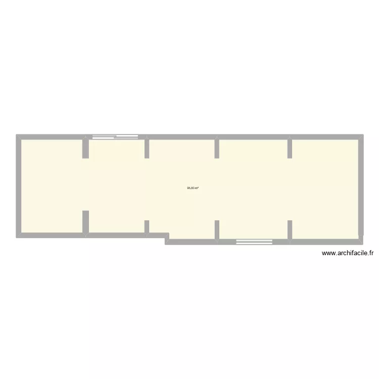 Maison. Plan de 1  et 96 m²