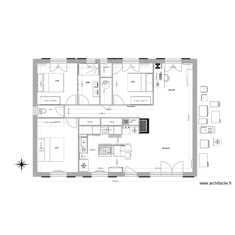 Plan projet 7bis_Paron. Plan de 11 et 92 m² Plan projet 7bis_Paron. Plan de 11 et 92 m²