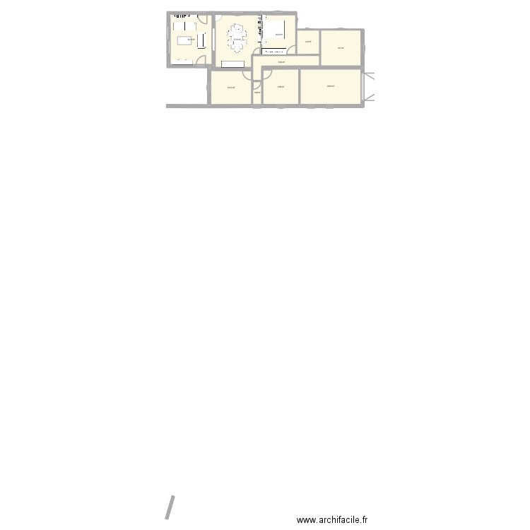 Royan. Plan de 10 pièces et 105 m2