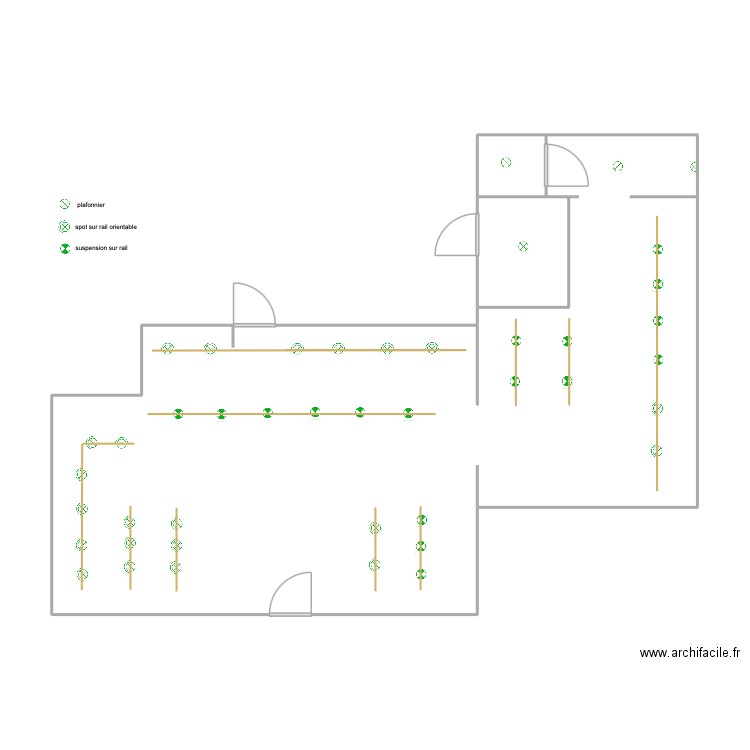 bott sergio. Plan de 3 pièces et 72 m2