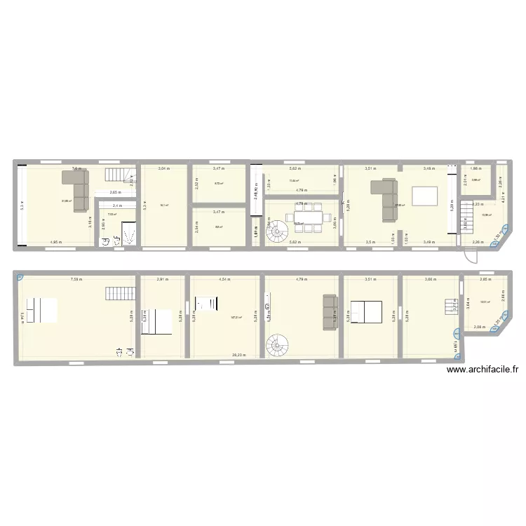 Gasville. Plan de 12  et 309 m²