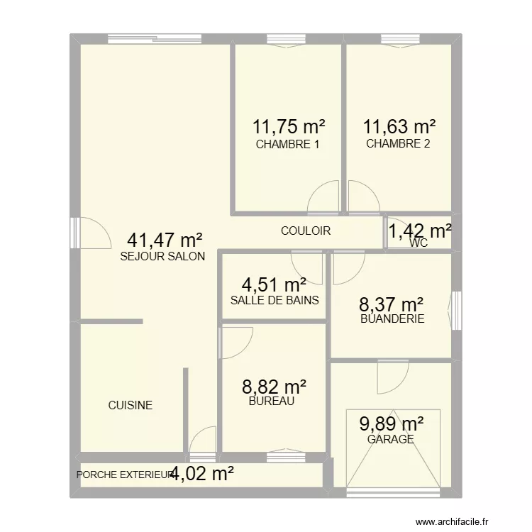 ETAT DES LIEUX. Plan de 
