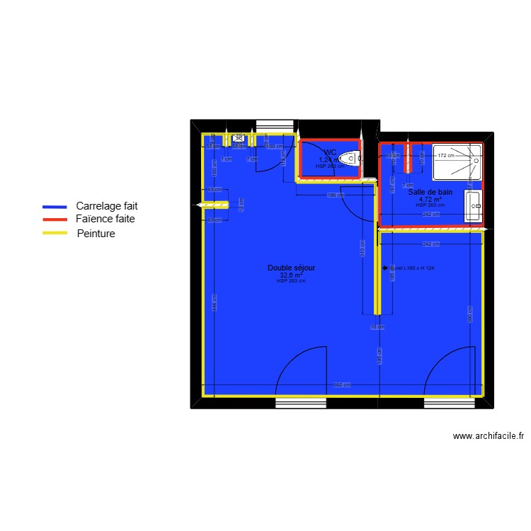 APPT N°7. Plan de 4 pièces et 39 m2