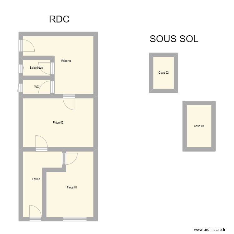 350601840. Plan de 8 pièces et 60 m2