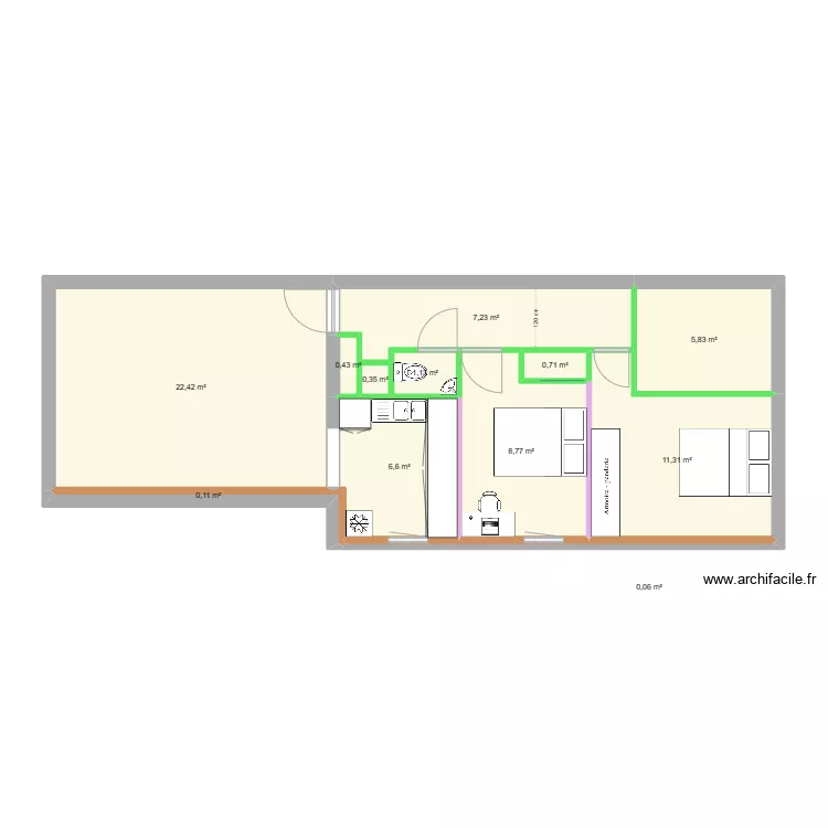 Croquis Morkerken apres. Plan de 