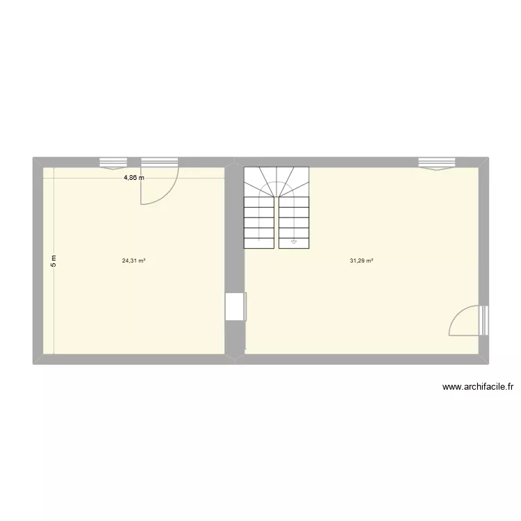 maison Romagne étage vide. Plan de 2 et 56 m² maison Romagne étage vide. Plan de 2 et 56 m²